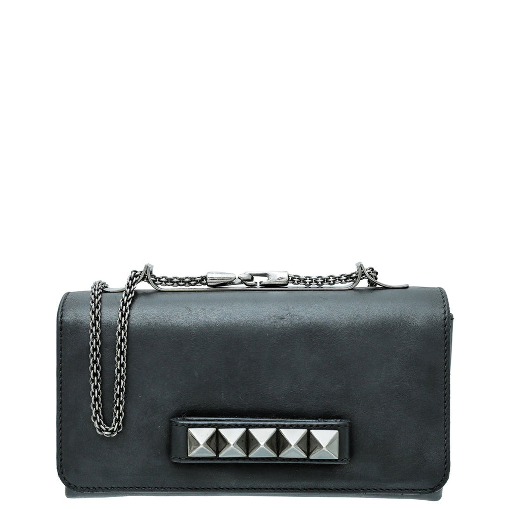 Valentino Black Va Va Voom Chain Shoulder Bag