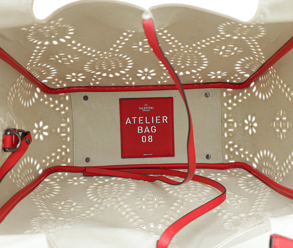 Valentino Bicolor Atelier 08 San Gallo Edition Small Tote Bag