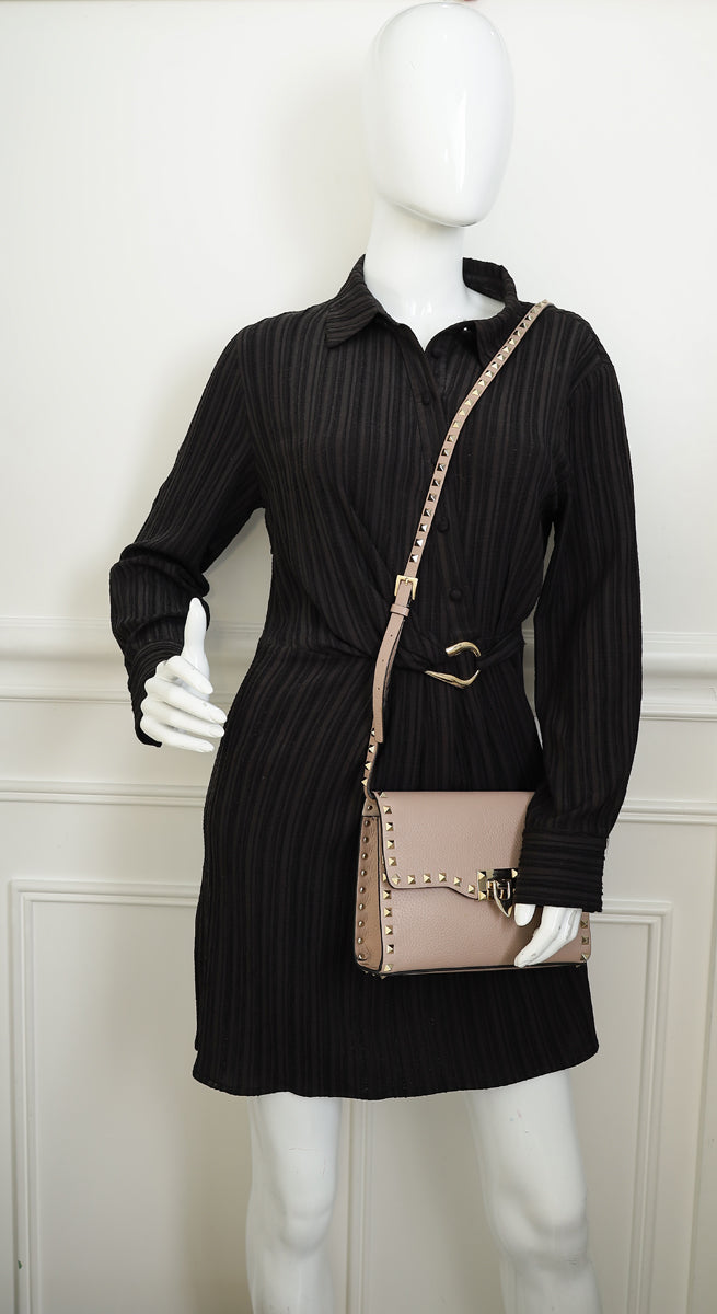 Valentino Poudre Rockstud Flap Crossbody Bag