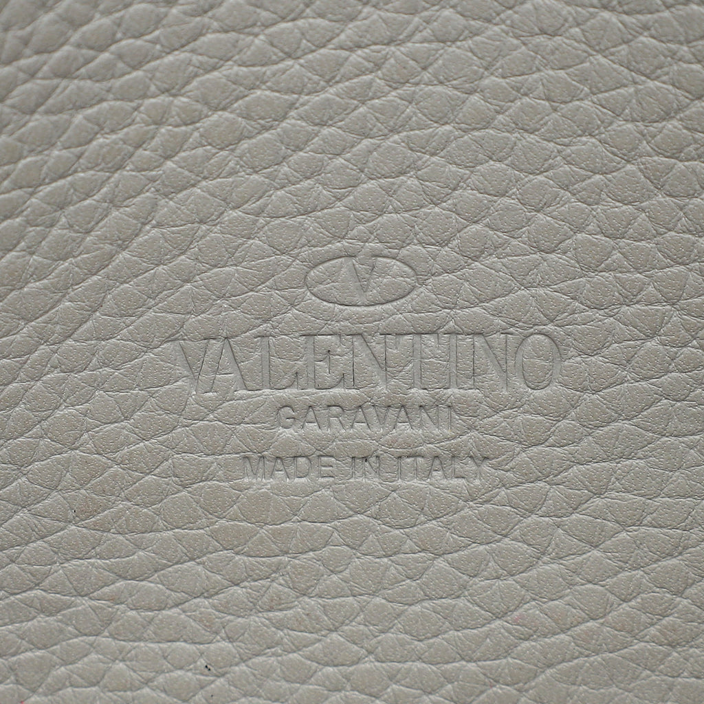 Valentino Gray Rockstud Flip Lock Flap Crossbody Bag