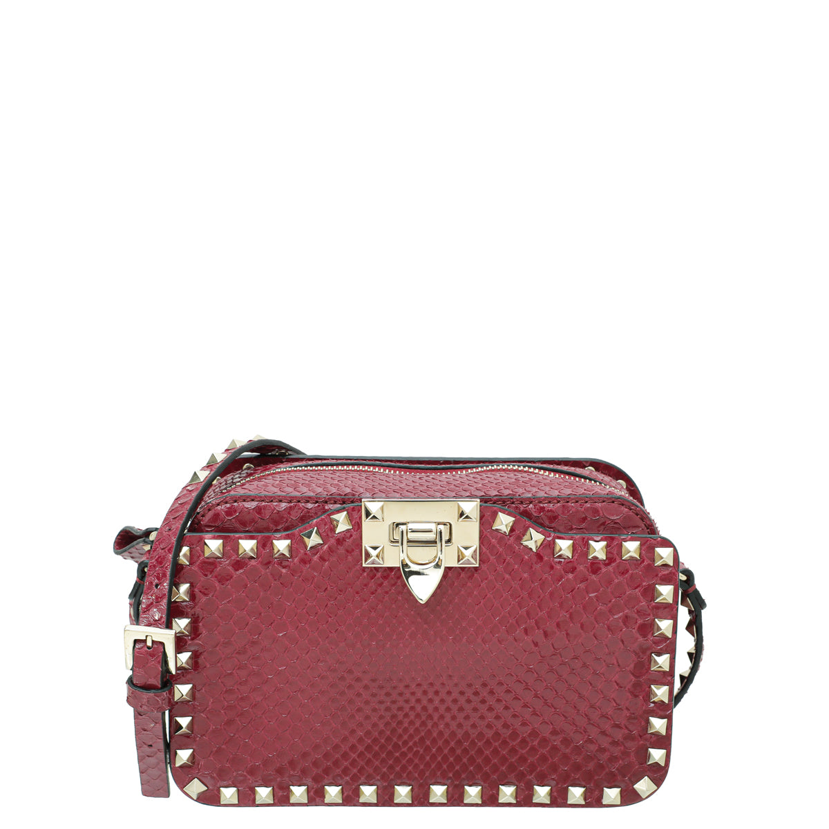 Valentino Bicolor Python Middle East Exclusive Rockstud Camera Bag