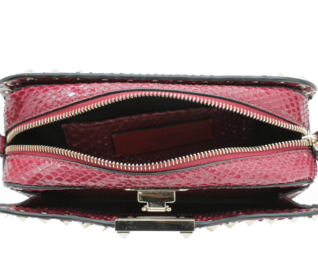 Valentino Bicolor Python Middle East Exclusive Rockstud Camera Bag