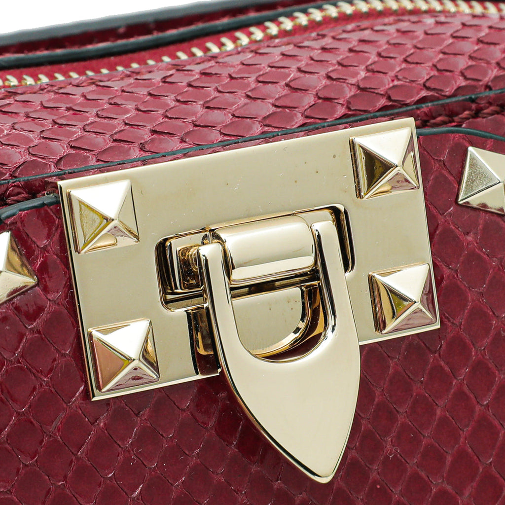 Valentino Bicolor Python Middle East Exclusive Rockstud Camera Bag