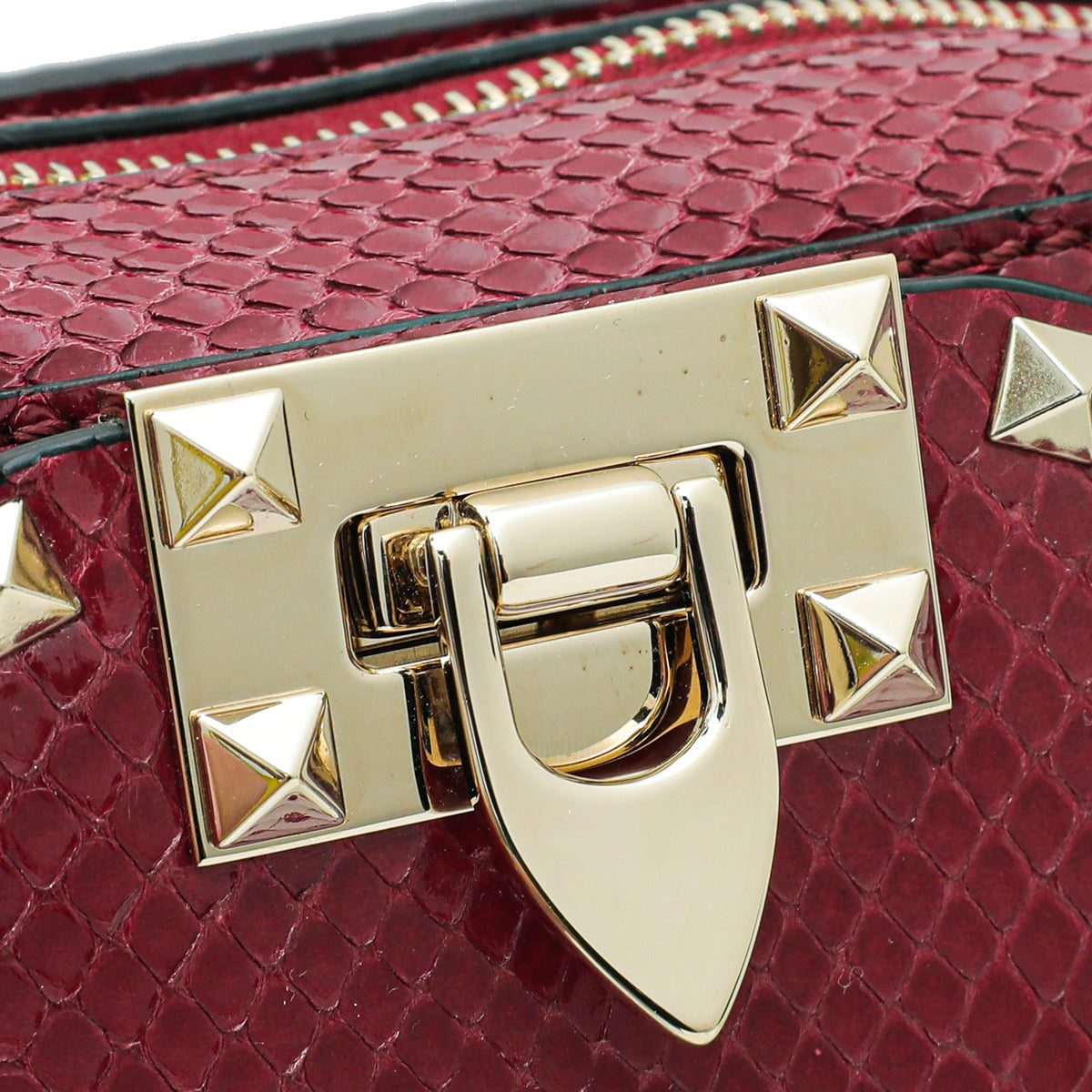 Valentino Bicolor Python Middle East Exclusive Rockstud Camera Bag