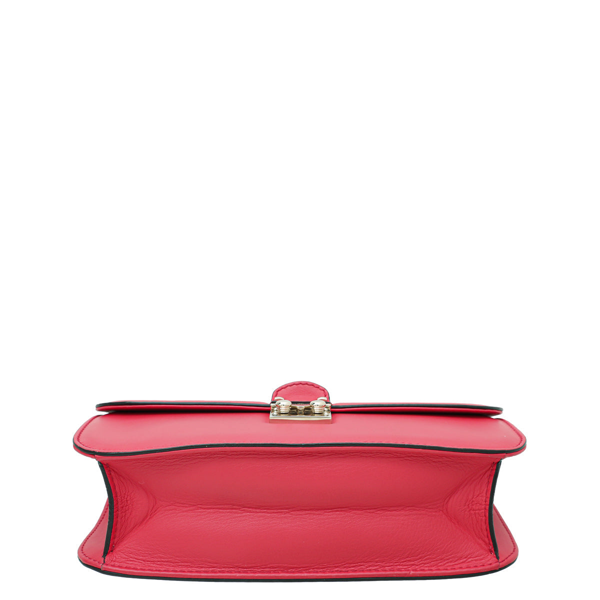 Valentino Red Rockstud Glam Lock Flap Medium Bag