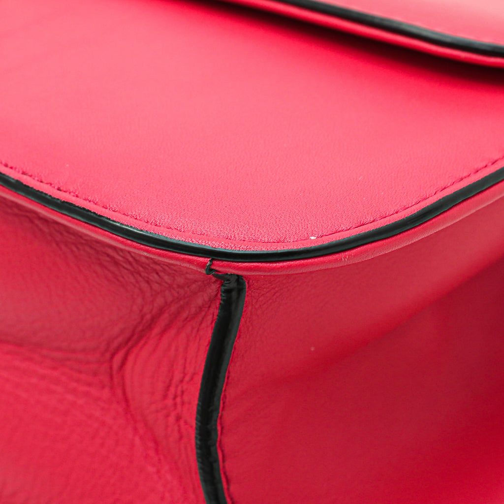 Valentino Red Rockstud Glam Lock Flap Medium Bag
