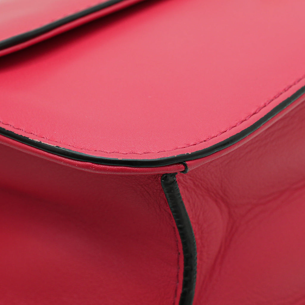 Valentino Red Rockstud Glam Lock Flap Medium Bag