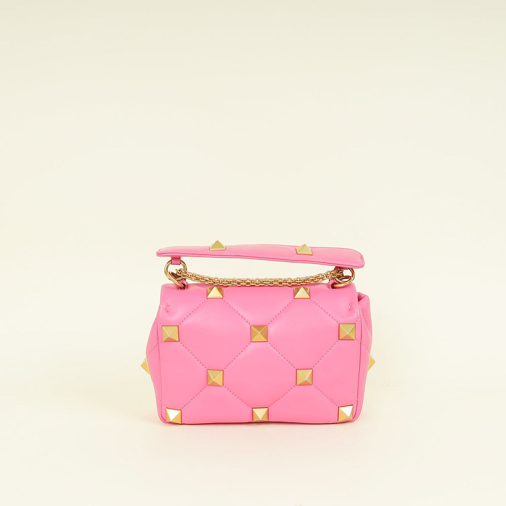 Valentino Fuchsia Roman Stud The Small Shoulder Bag