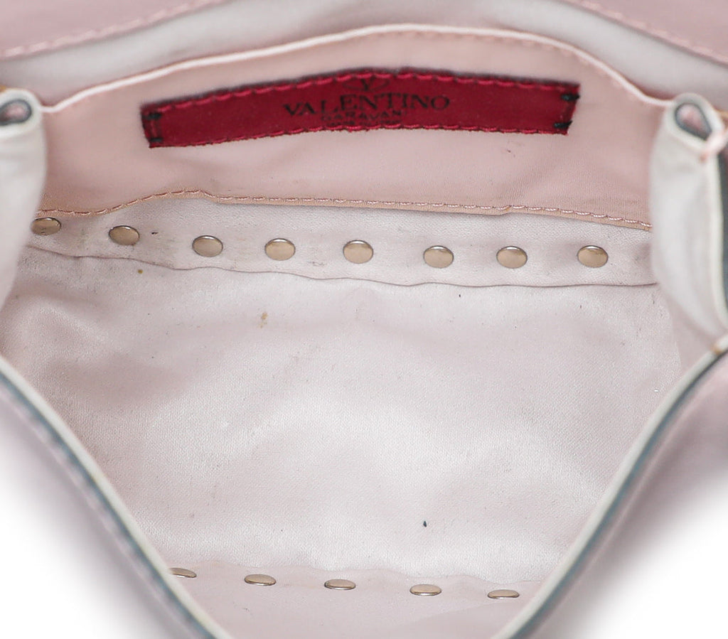 Valentino Light Pink Rockstud Flap Chain Bag