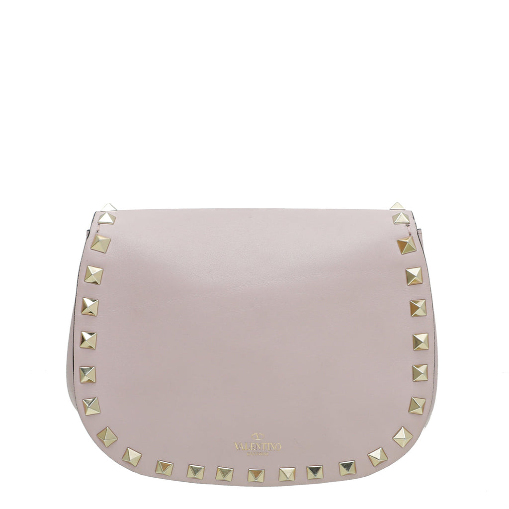 Valentino Light Pink Rockstud Flap Chain Bag