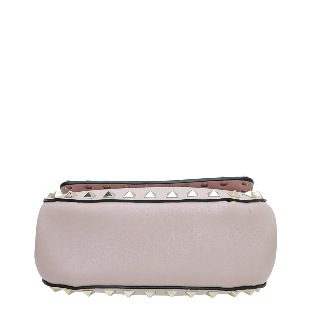 Valentino Light Pink Rockstud Flap Chain Bag