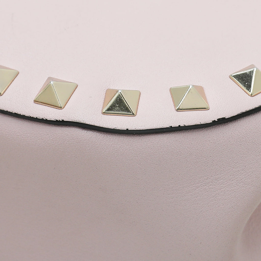 Valentino Light Pink Rockstud Flap Chain Bag