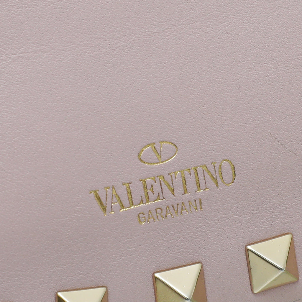 Valentino Light Pink Rockstud Flap Chain Bag