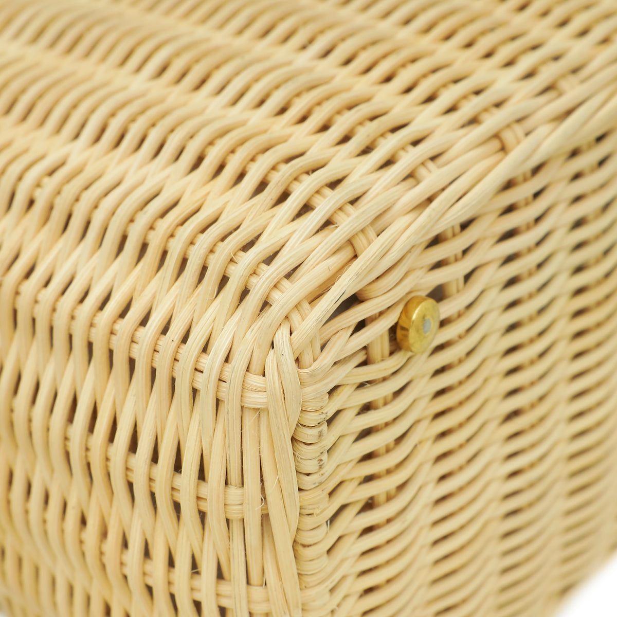 Valentino Bicolor Vlogo Wicker Basket Tote Bag