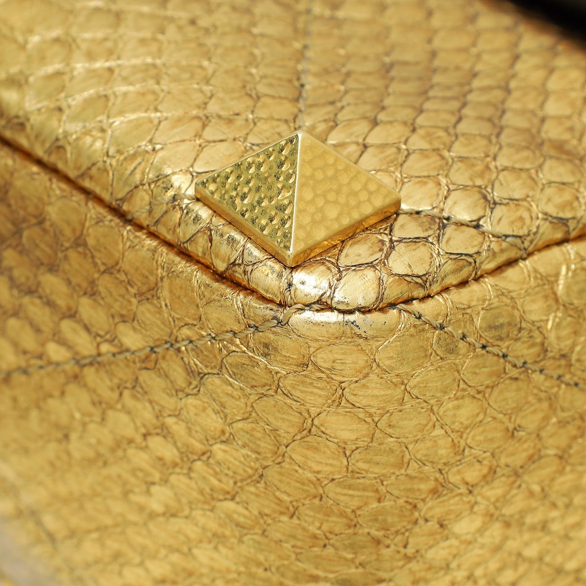 Valentino Metallic Gold Roman Stud The Shoulder Bag Large