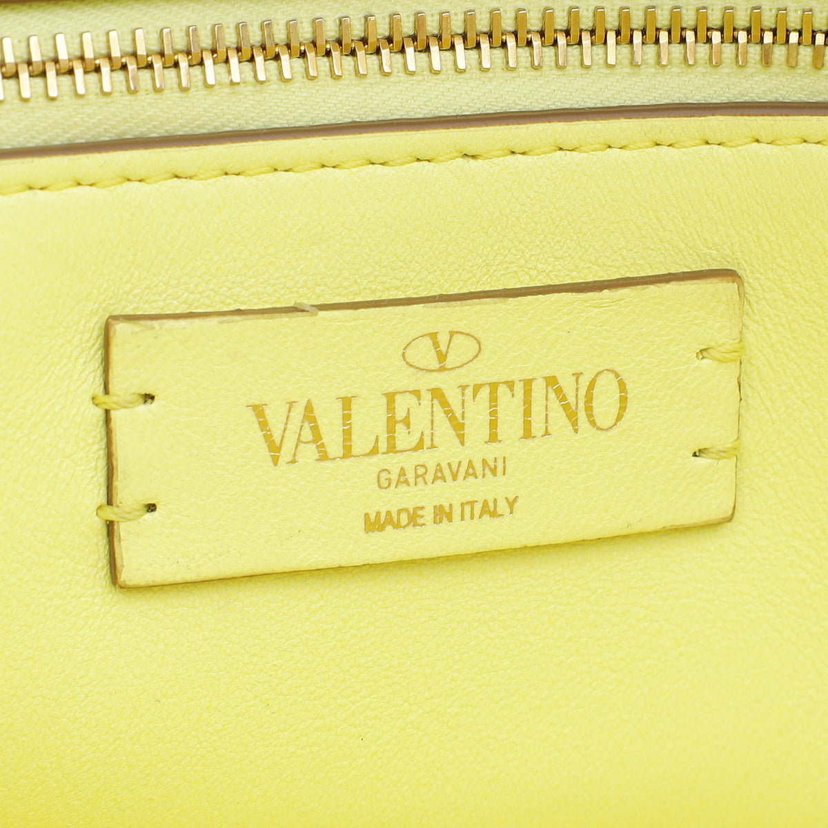 Valentino Lime Roman Stud Tote Bag