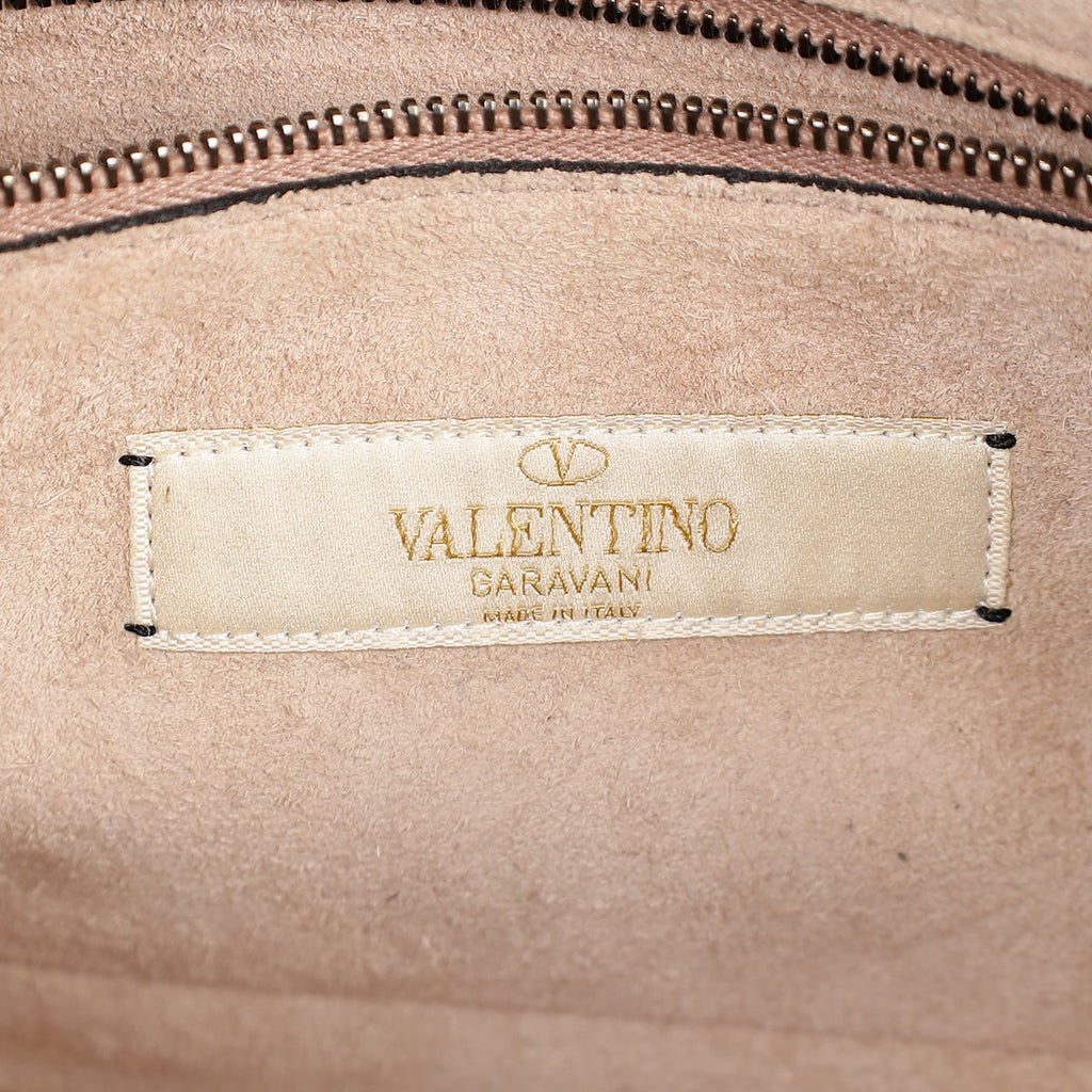 Valentino Blush Rockstud Rolling Flap Medium Bag