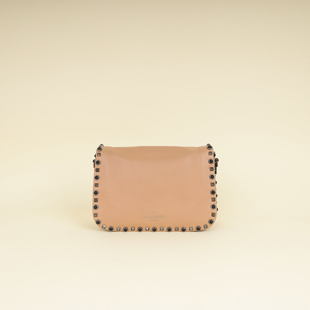 Valentino Blush Rockstud Rolling Flap Medium Bag