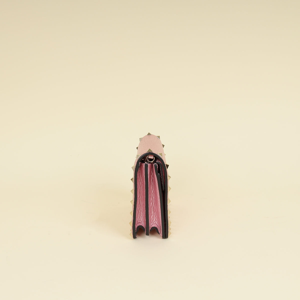 Valentino Metallic Pink Rockstud Chain Pouch