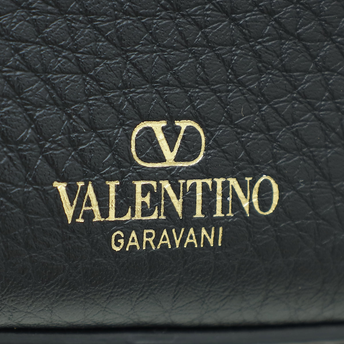Valentino Black VLogo Moon Small Hobo Bag