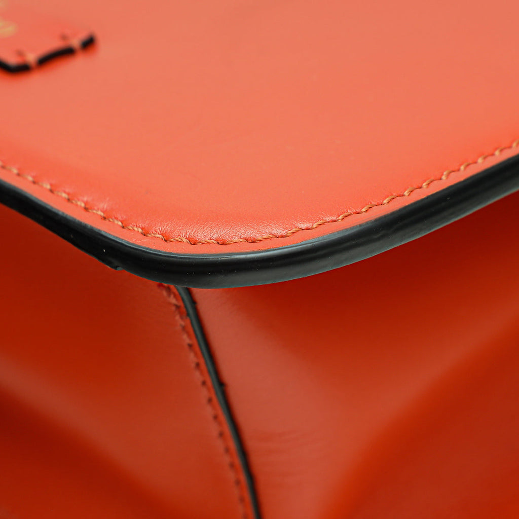 Valentino Red Orange VLogo Flap Bag