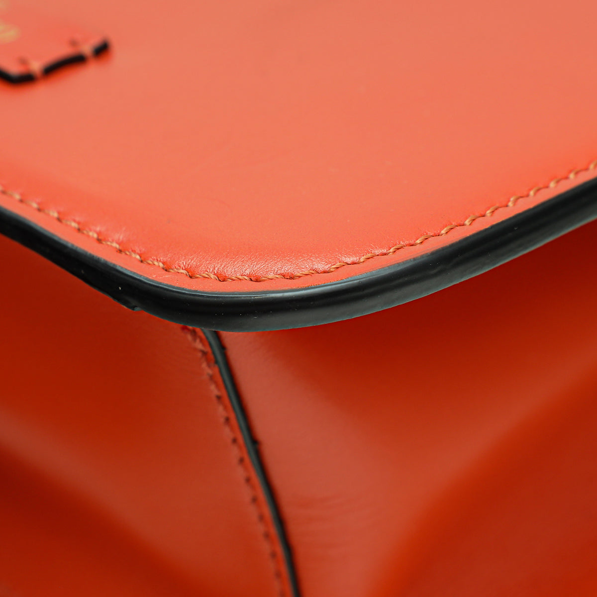 Valentino Red Orange VLogo Flap Bag