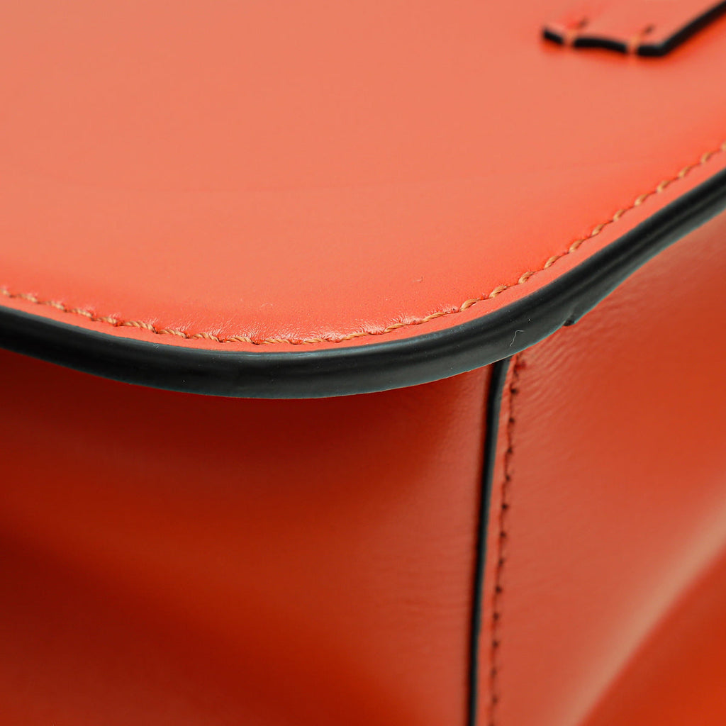 Valentino Red Orange VLogo Flap Bag