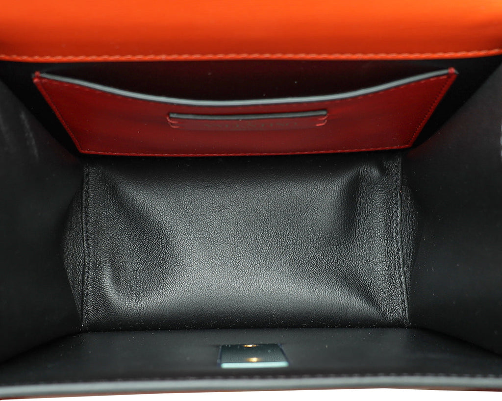 Valentino Red Orange VLogo Flap Bag