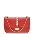 Valentino Red Glam Lock Medium Shoulder Bag