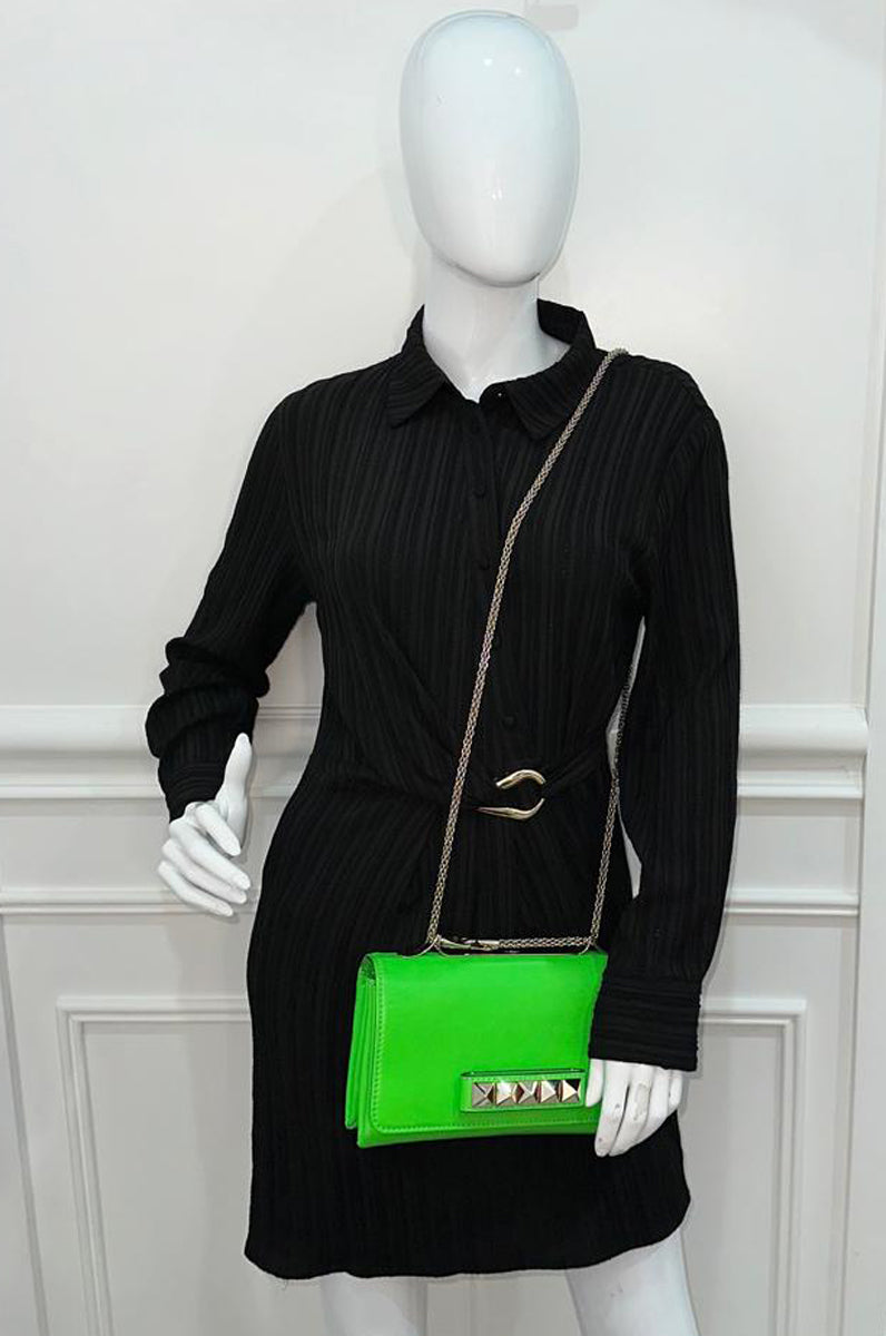 Valentino Green Va Va Voom Chain Clutch