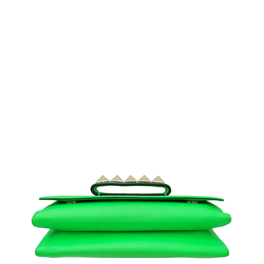 Valentino Green Va Va Voom Chain Clutch