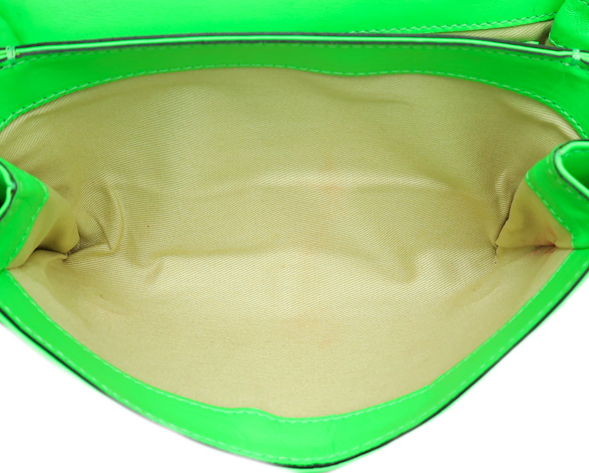 Valentino Green Va Va Voom Chain Clutch