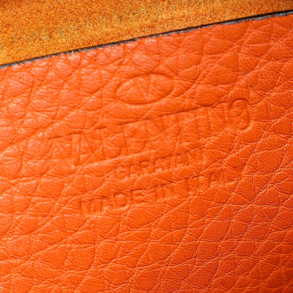 Valentino Orange Rockstud Camera Crossbody Bag