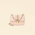 Valentino Light Pink Rockstud Glam Lock Flap Mini Shoulder Bag