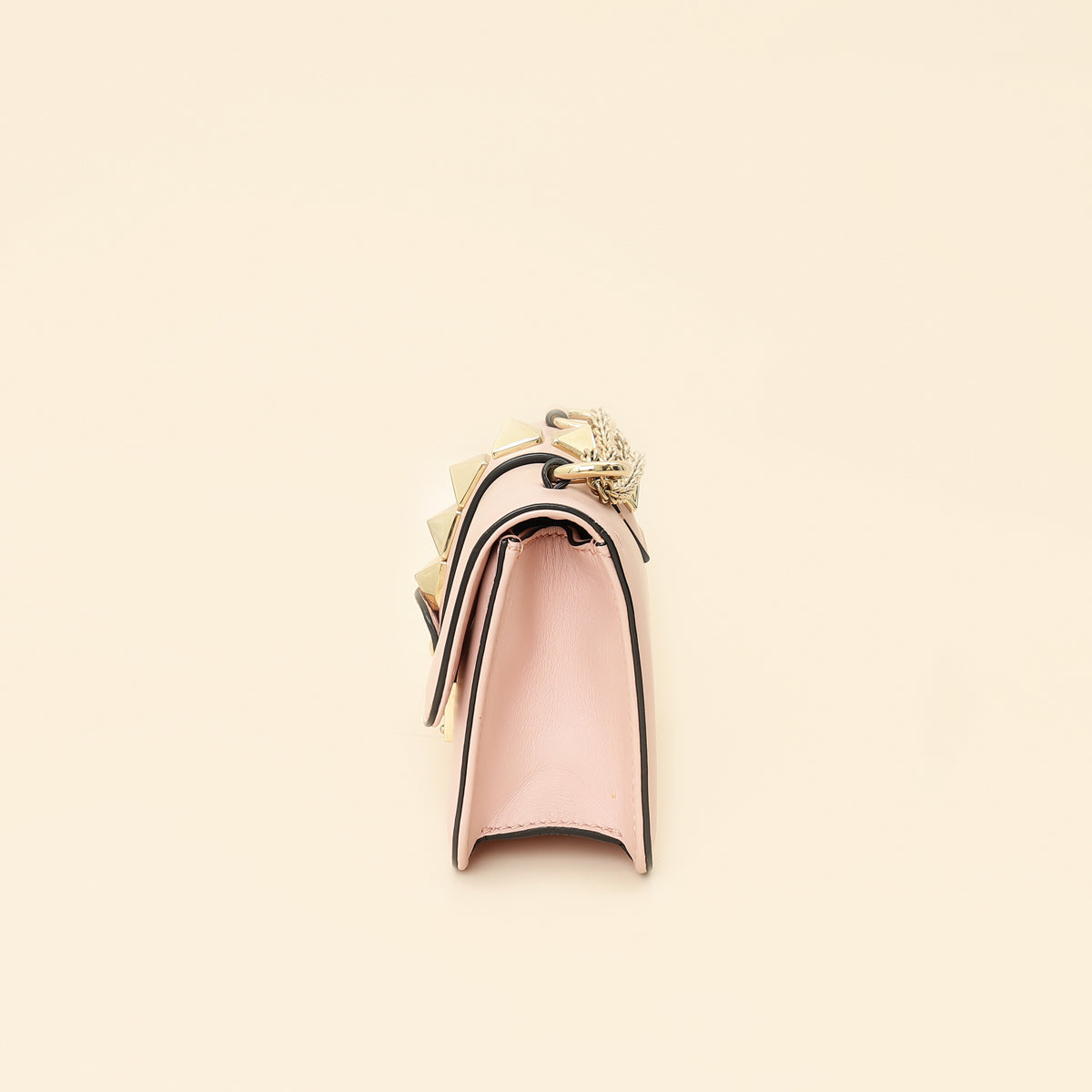 Valentino Light Pink Rockstud Glam Lock Flap Mini Shoulder Bag