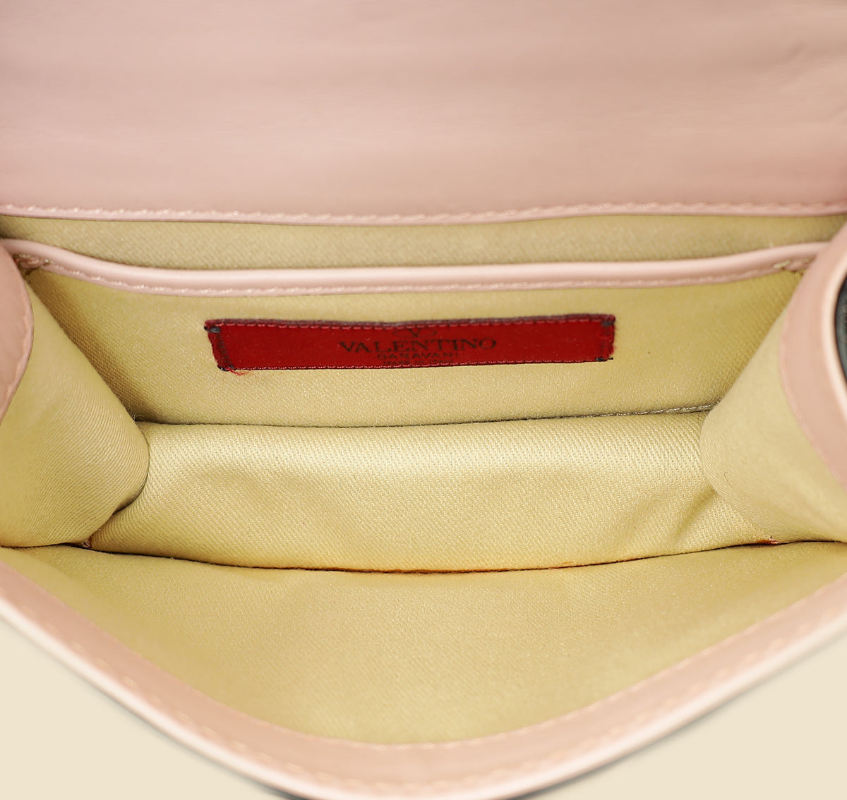 Valentino Light Pink Rockstud Glam Lock Flap Mini Shoulder Bag