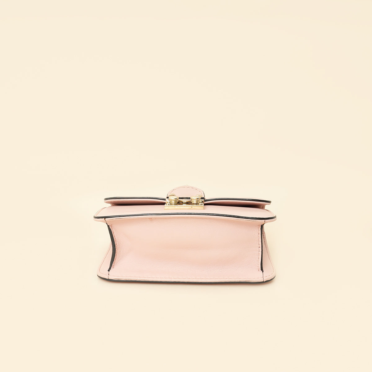 Valentino Light Pink Rockstud Glam Lock Flap Mini Shoulder Bag
