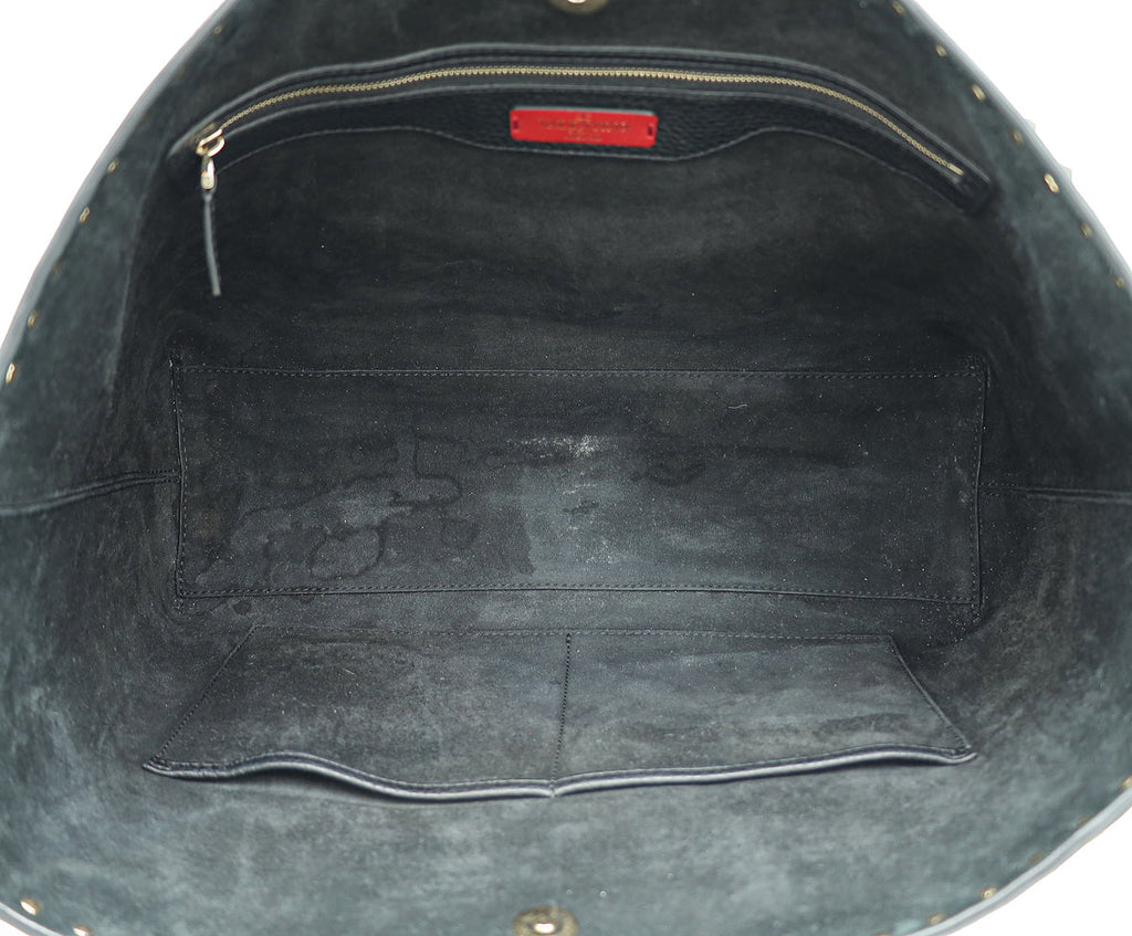 Valentino Black Rockstud Tote Bag