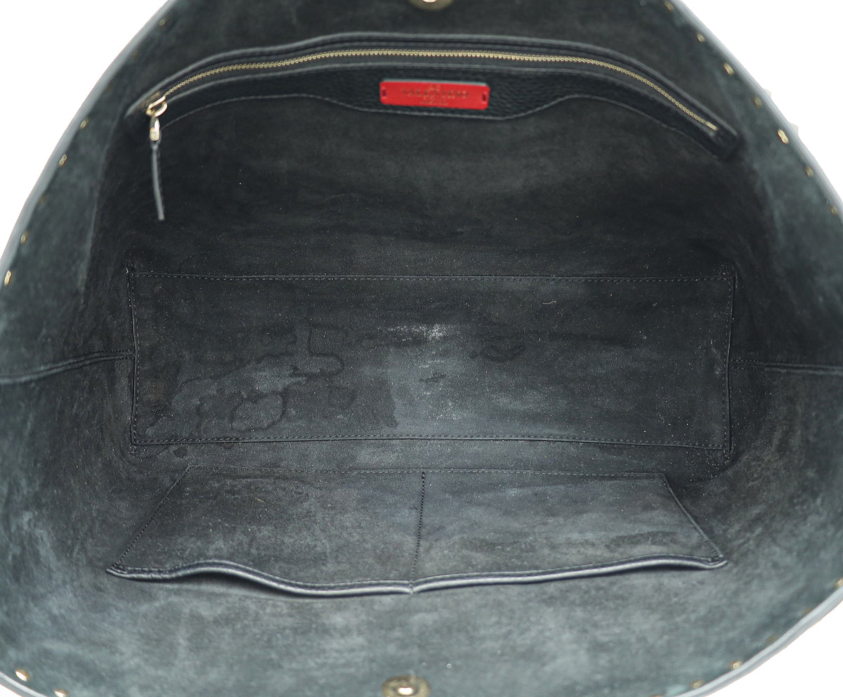 Valentino Black Rockstud Tote Bag
