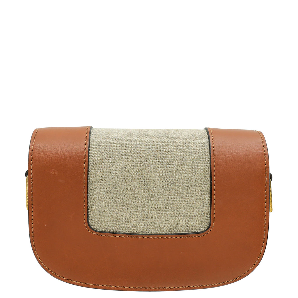 Valentino Bicolor Linen Supervee Small Crossbody Bag