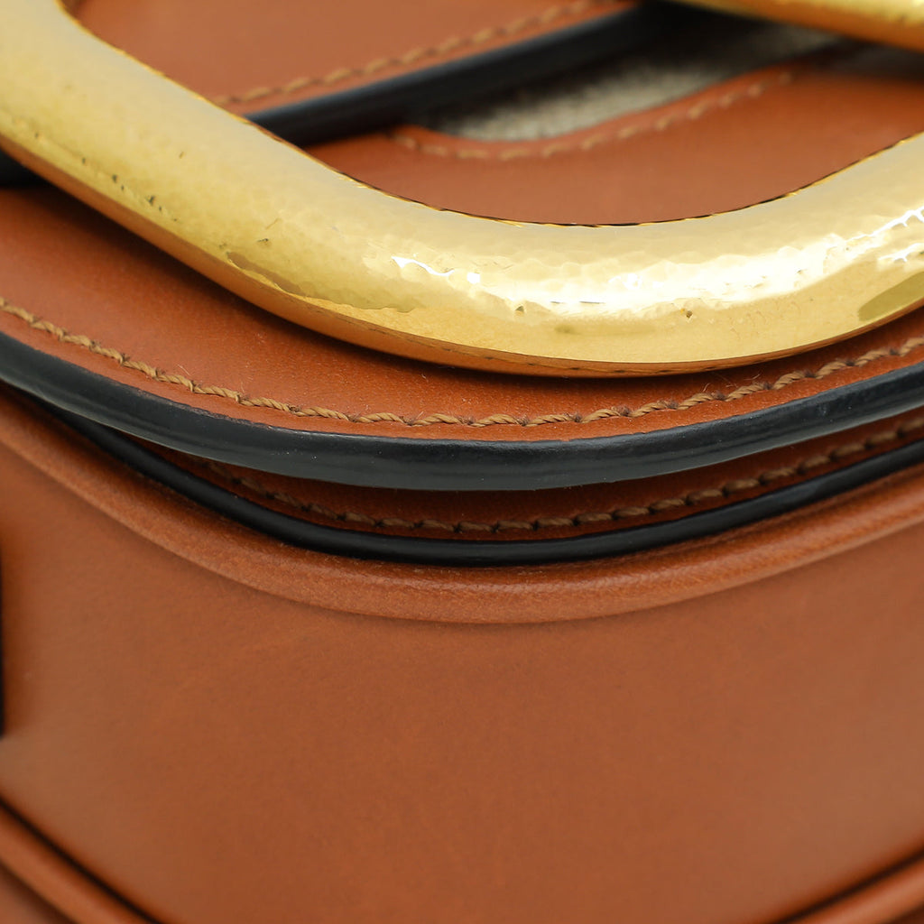 Valentino Bicolor Linen Supervee Small Crossbody Bag