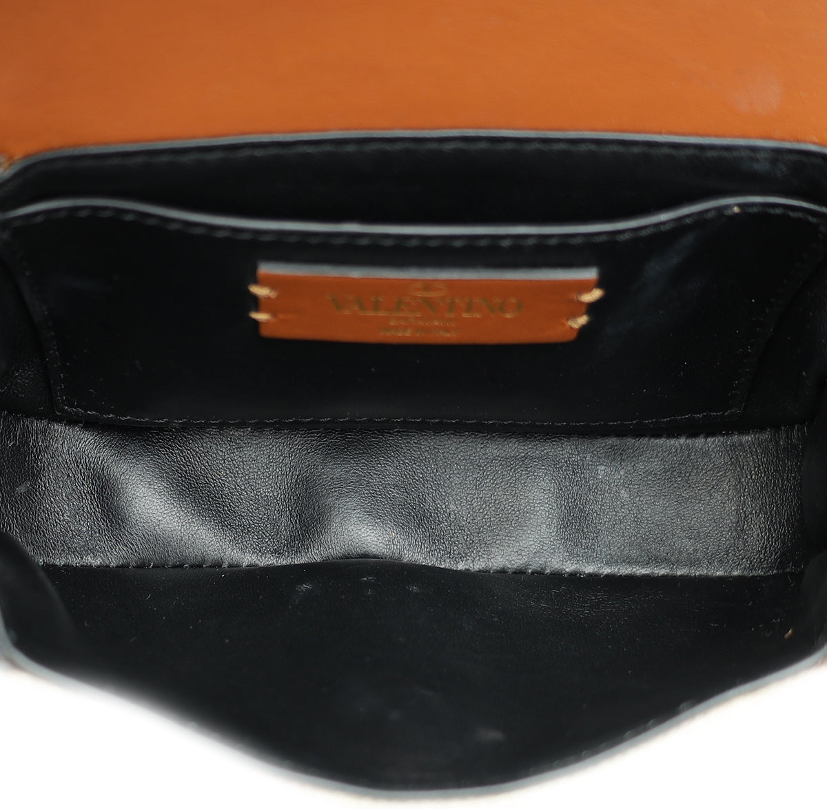 Valentino Bicolor Linen Supervee Small Crossbody Bag