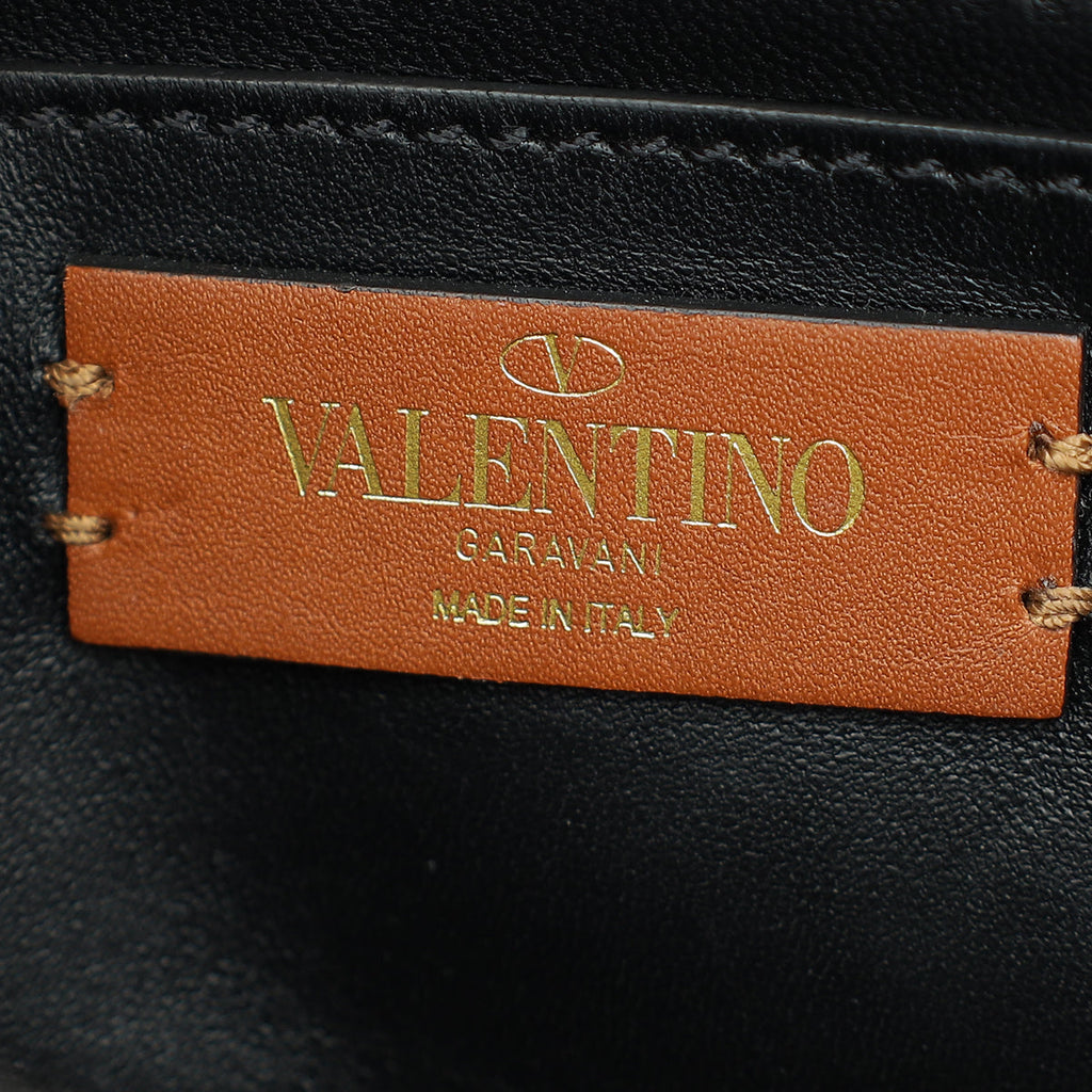 Valentino Bicolor Linen Supervee Small Crossbody Bag
