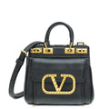 Valentino Black Micro Rockstud Alcove Bag