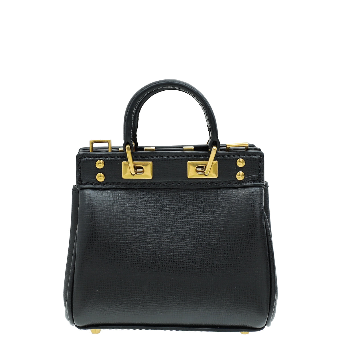 Valentino Black Micro Rockstud Alcove Bag