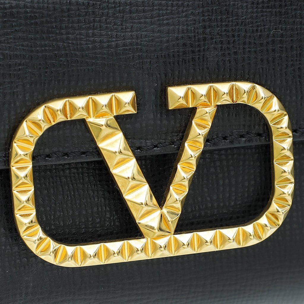 Valentino Black Micro Rockstud Alcove Bag