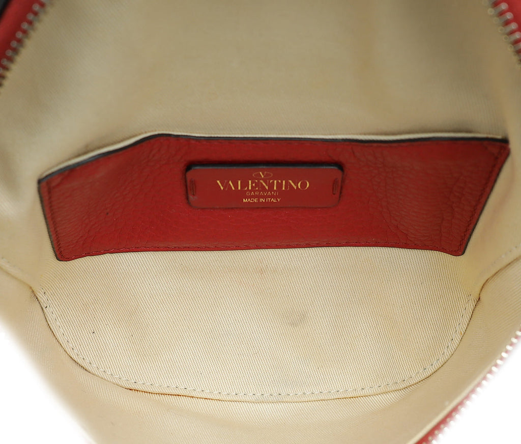 Valentino Red Rockstud Belt Bag