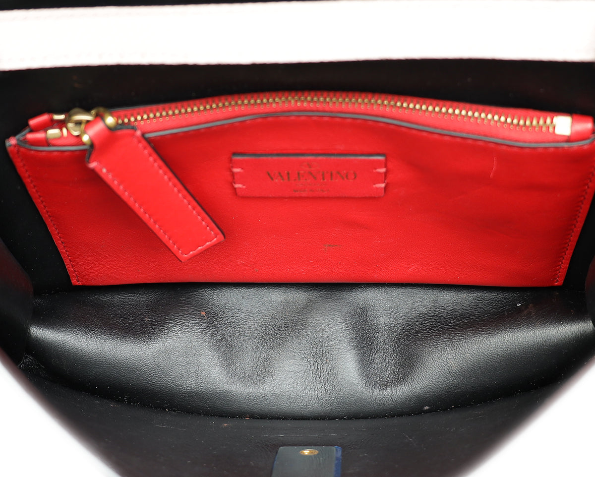 Valentino Light Pink VLogo Flap Shoulder Bag