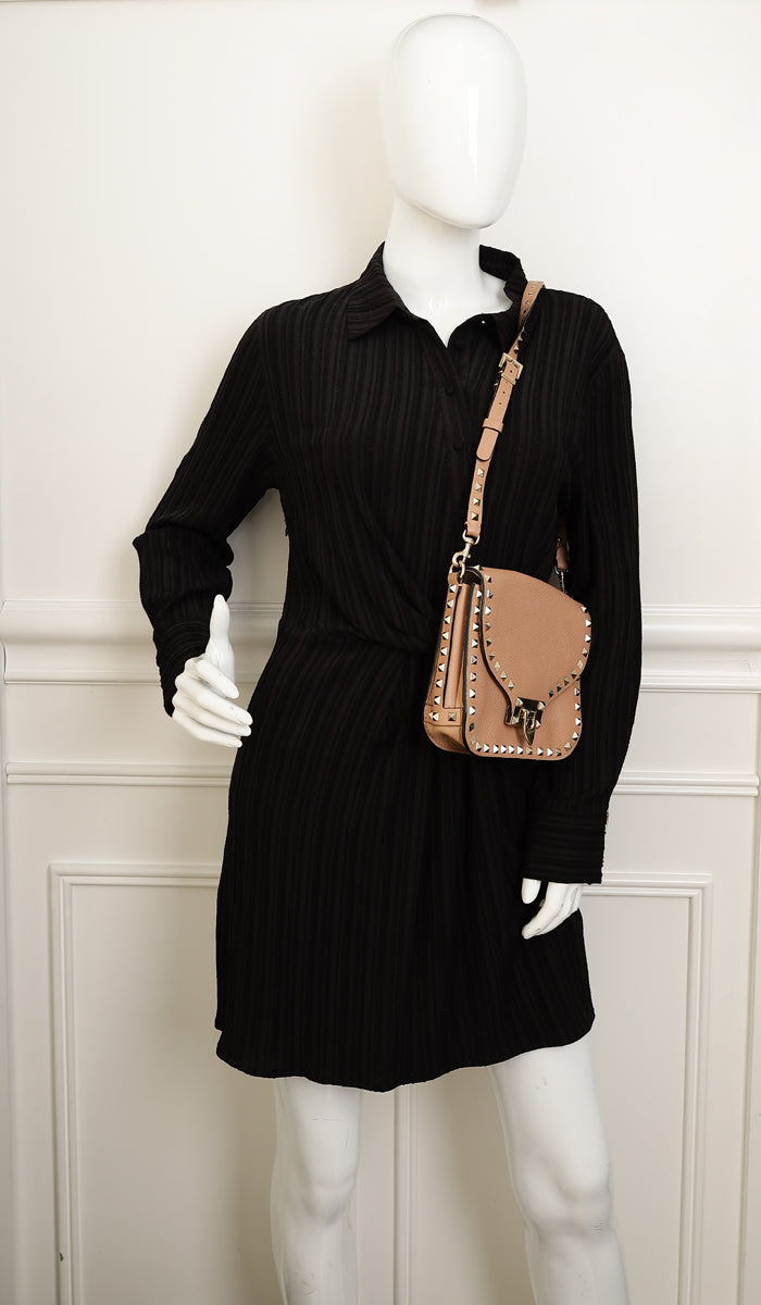 Valentino Nude Rockstud Flap Crossbody Bag
