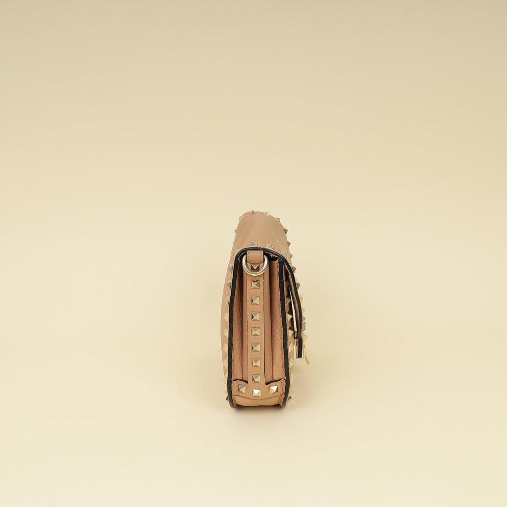 Valentino Nude Rockstud Flap Crossbody Bag